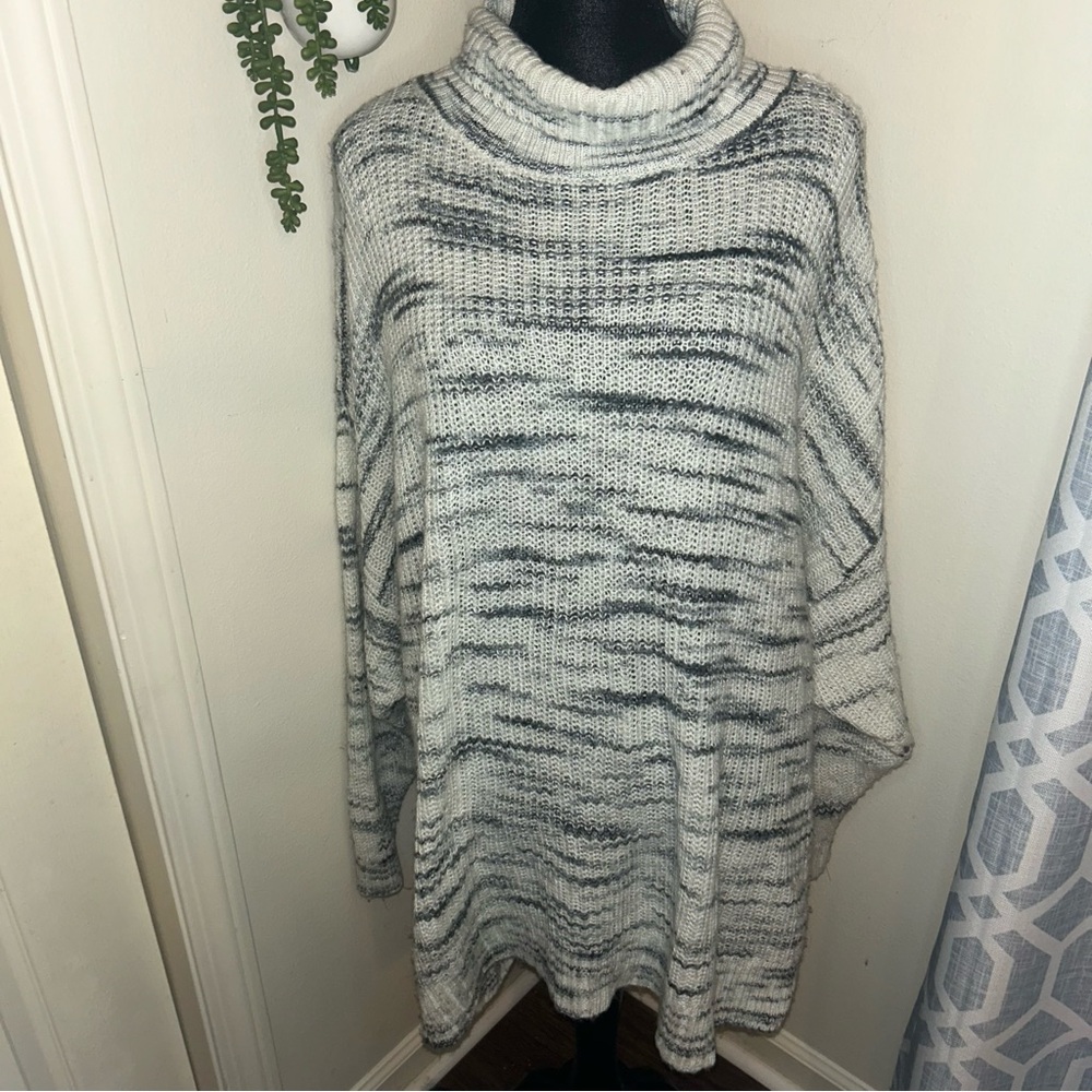 Torrid Black and White Turtleneck Sweater